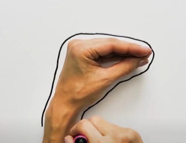 手指画鹅的简笔画教程