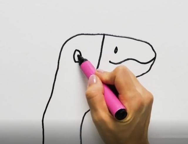 手指画鹅的简笔画教程