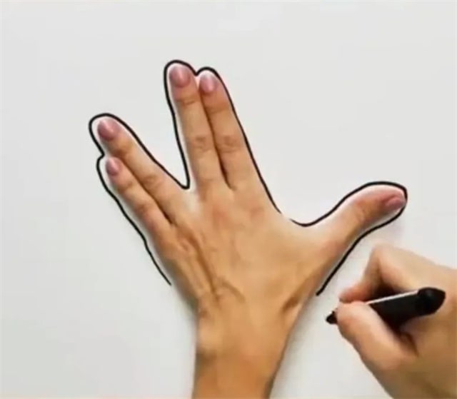 手指画大雁教程