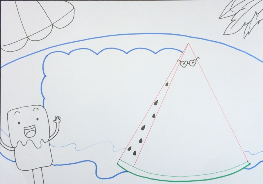 快乐暑假手抄报图片简单