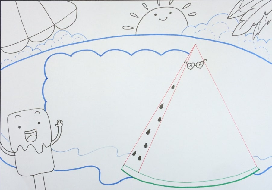 快乐暑假手抄报图片简单