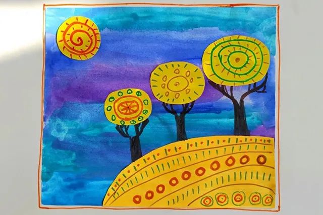 幼儿秋天手工制作大树拼贴画(步骤图解)