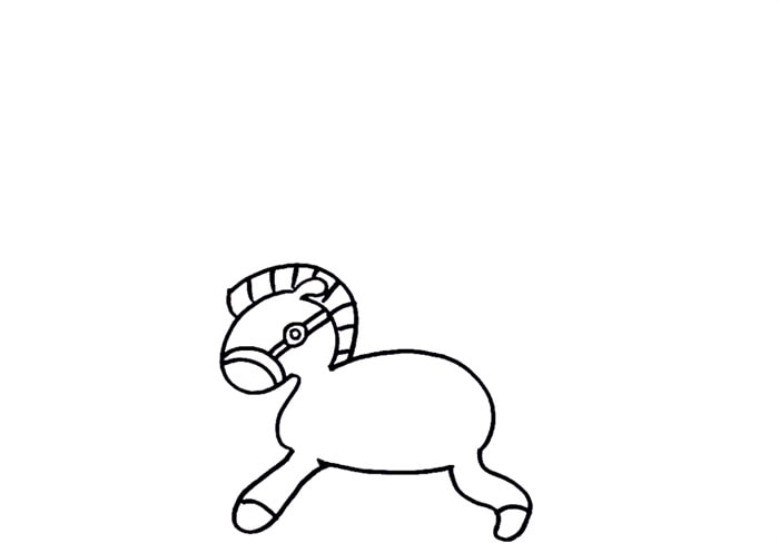 旋转木马简笔画步骤图片