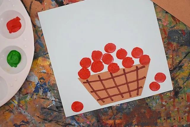 秋天收获手工：苹果拼贴画(步骤图解)