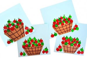 秋天收获手工：苹果拼贴画(步骤图解)