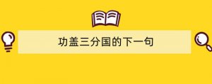 功盖三分国的下一句