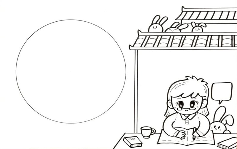 2022年中秋节教师节二合一手抄报简单漂亮