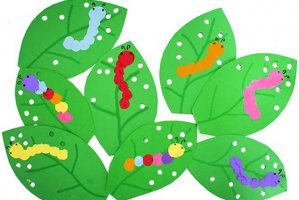 幼儿学画画：手指印画毛毛虫(步骤图解)