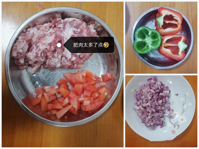 空气炸锅​食谱彩椒酿肉