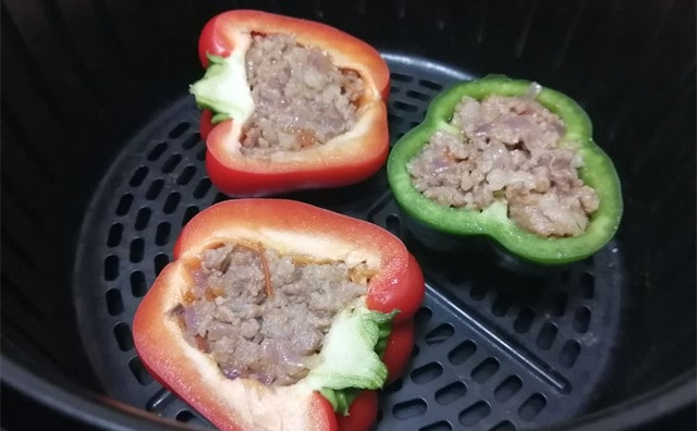 空气炸锅​食谱彩椒酿肉