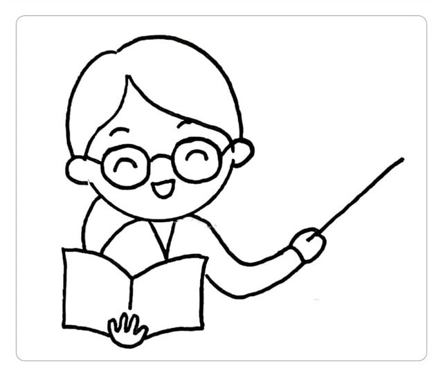 教师节老师简笔画，祝老师们节日快乐