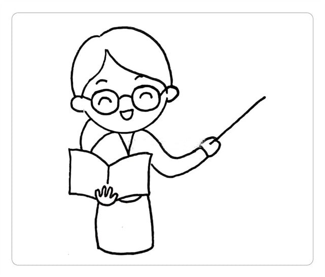 教师节老师简笔画，祝老师们节日快乐