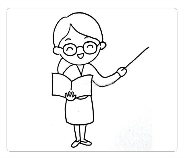 教师节老师简笔画，祝老师们节日快乐