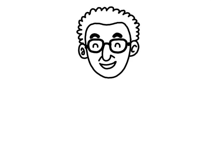 教师节男老师简笔画教程图片