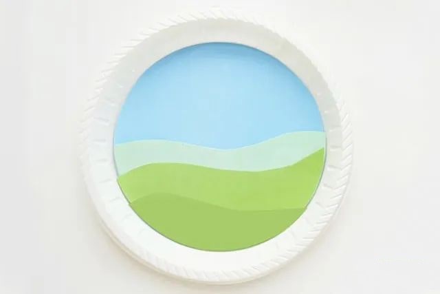 秋天来了手工制作：拼贴画秋天风景画