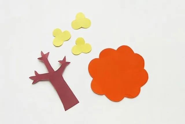 秋天来了手工制作：拼贴画秋天风景画