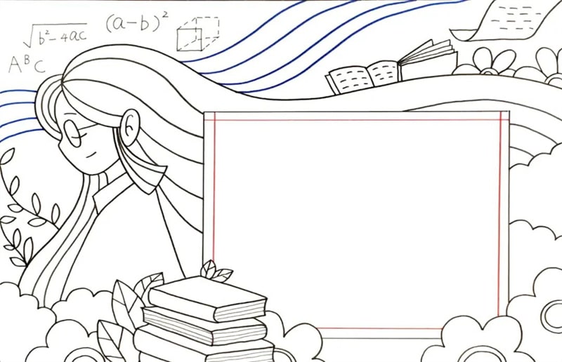 教师节的手抄报模板怎么画图片