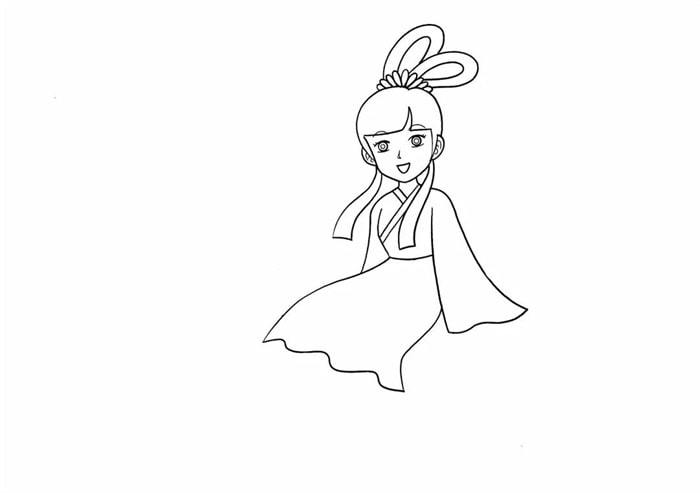 中秋节嫦娥简笔画怎么画简单又漂亮