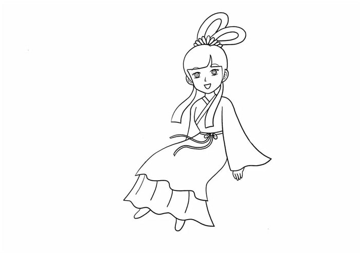 中秋节嫦娥简笔画怎么画简单又漂亮
