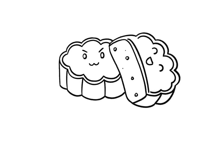 中秋节月饼图片简笔画画法