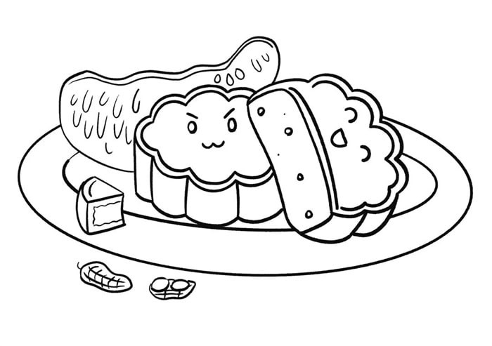 中秋节月饼图片简笔画画法