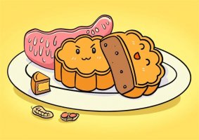 中秋节月饼图片简笔画画法