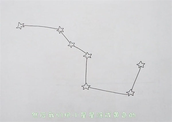 北斗七星怎么画