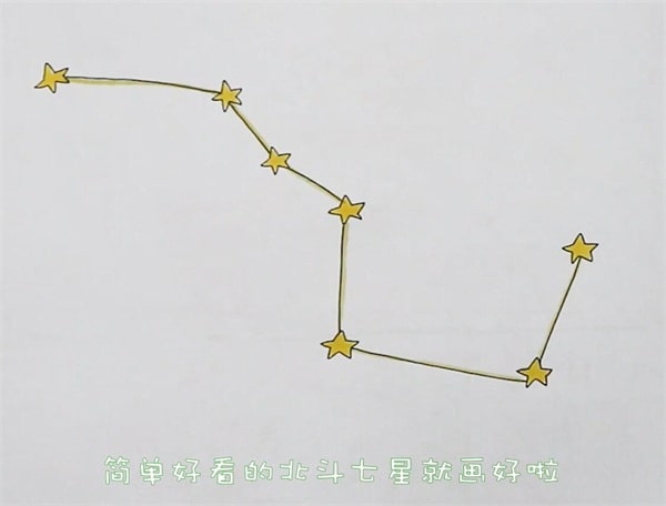 北斗七星怎么画