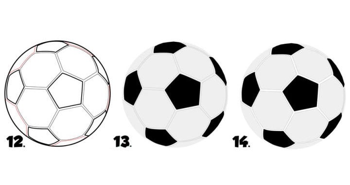 怎么画足球简笔画