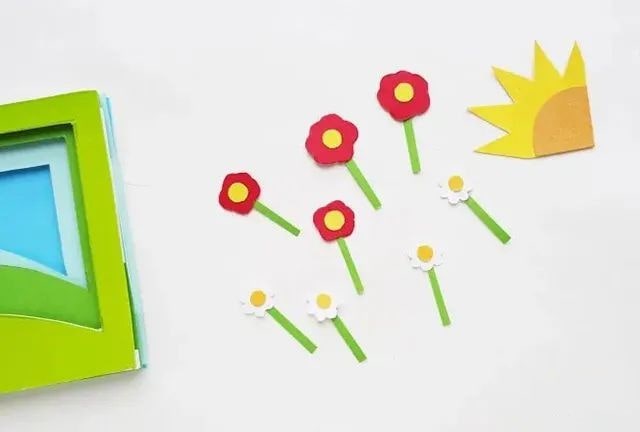 儿童剪纸拼贴画3D立体风景画手工