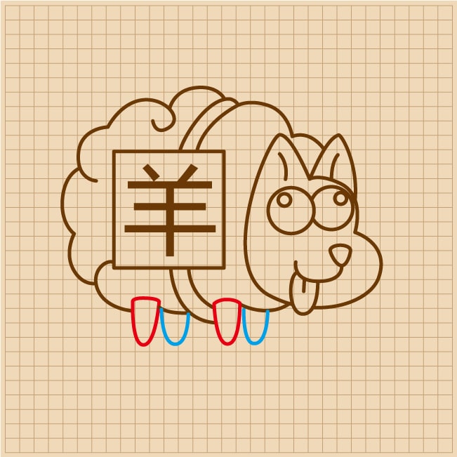 羊了个羊简笔画