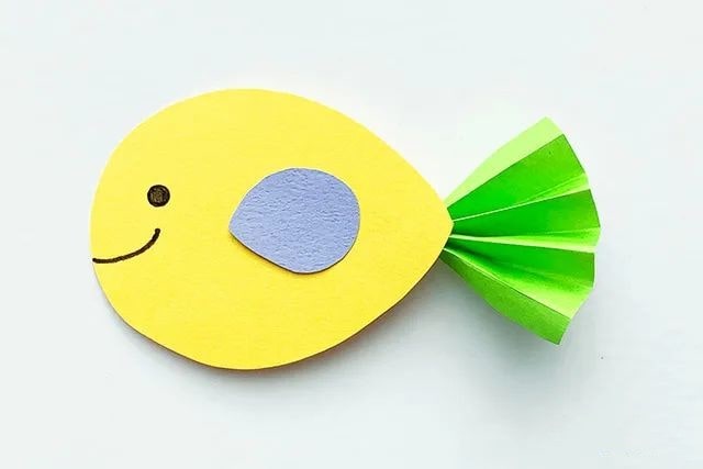 儿童剪纸手工制作立体小鱼