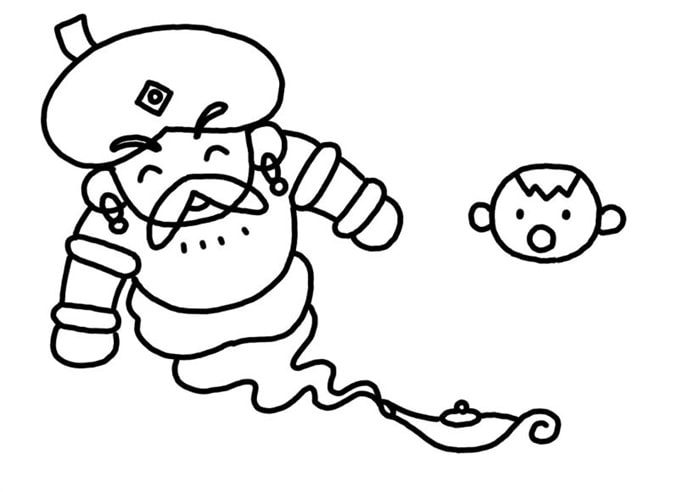阿拉丁神灯的故事简笔画
