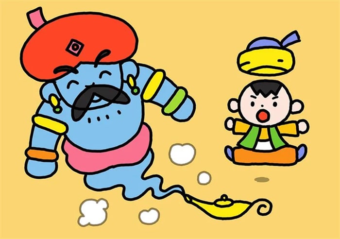 阿拉丁神灯的故事简笔画
