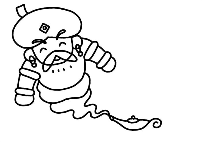 阿拉丁神灯的故事简笔画