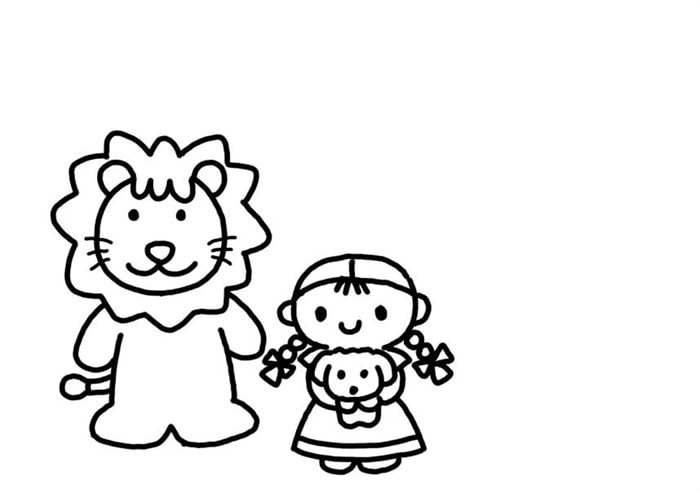 经典童话故事绿野仙踪简笔画