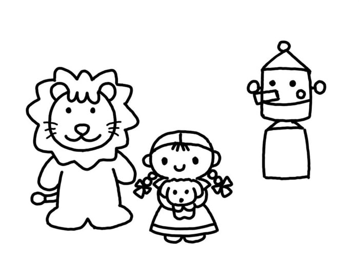 经典童话故事绿野仙踪简笔画