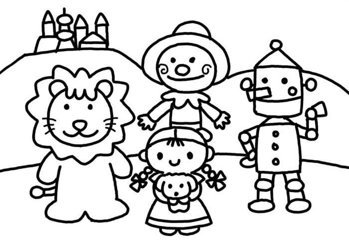 经典童话故事绿野仙踪简笔画