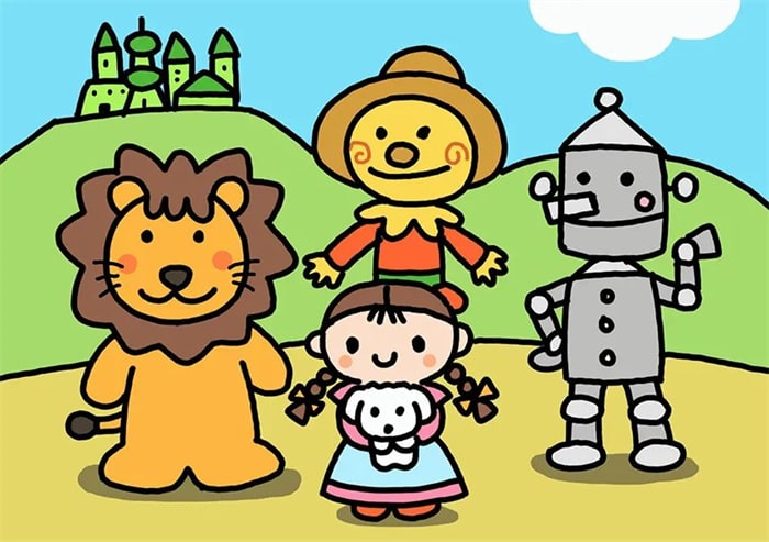 经典童话故事绿野仙踪简笔画