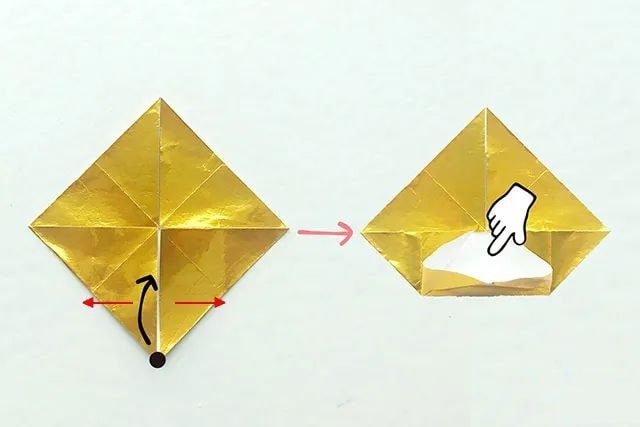 折纸生日帽，上面还用折纸星星装饰