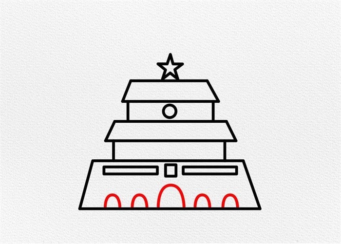 天安门简笔画怎么画儿童