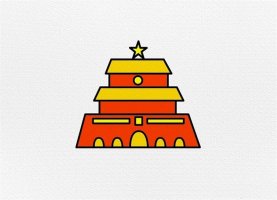 天安门简笔画怎么画儿童