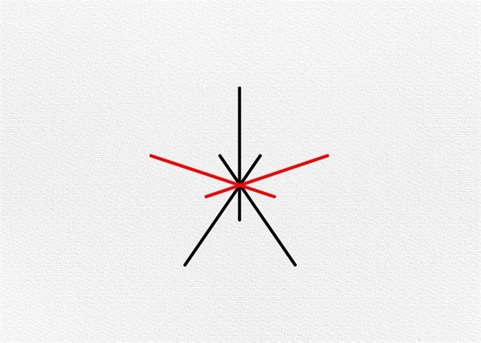 闪闪红星五角星简笔画怎么画