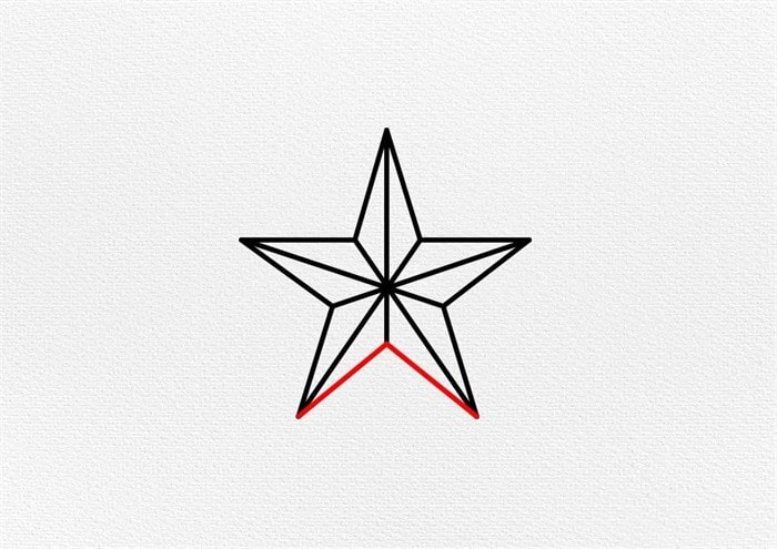闪闪红星五角星简笔画怎么画