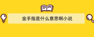 金手指是什么意思啊小说