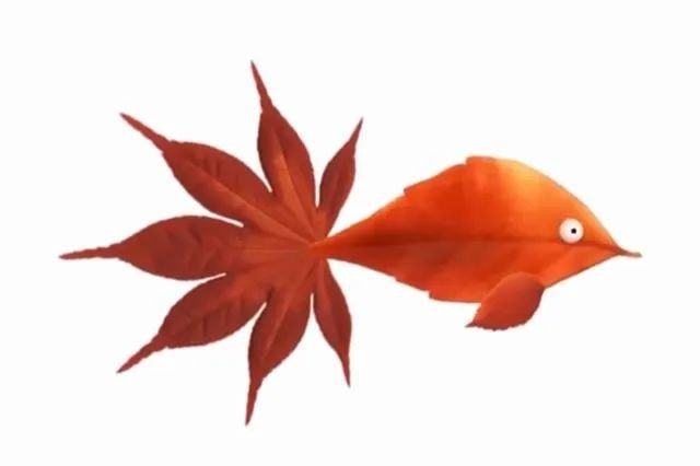 简单树叶手工粘贴画小动物教程