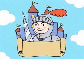 骑士城堡简笔画教程图片