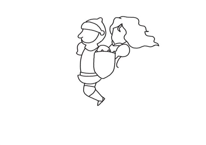 骑士公主简笔画教程图片
