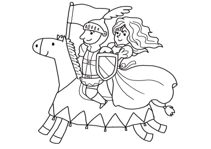 骑士公主简笔画教程图片