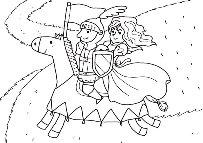 骑士公主简笔画教程图片